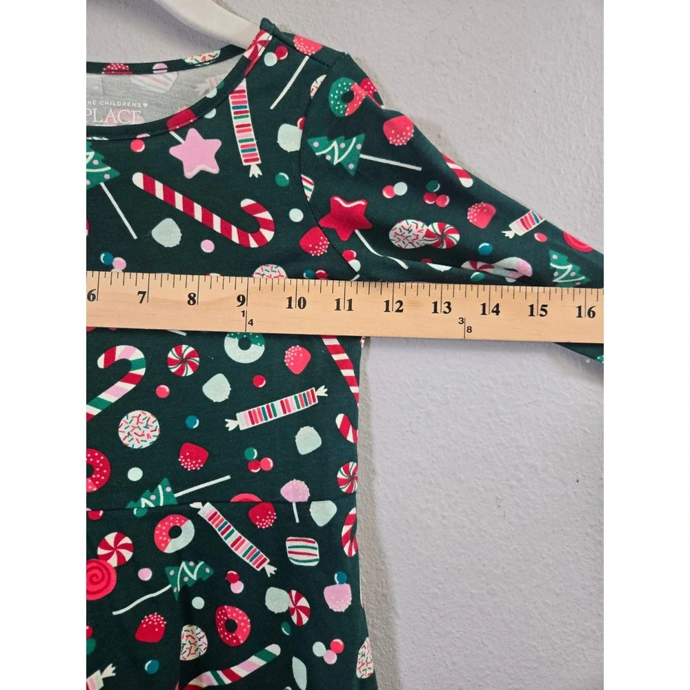 The Children's Place Holiday Christmas Candy Print Skater Dress 4T